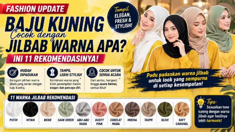 Baju Kuning Cocok dengan Jilbab Warna Apa? Ini Inspirasi Kombinasi yang Elegan dan Modern
