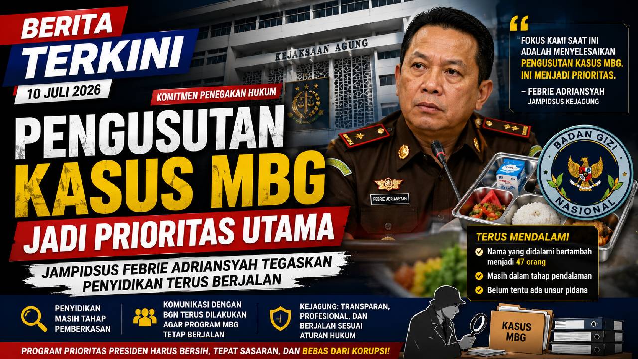 Jampidsus Febrie Adriansyah Tegaskan Pengusutan Kasus MBG Menjadi Prioritas Utama