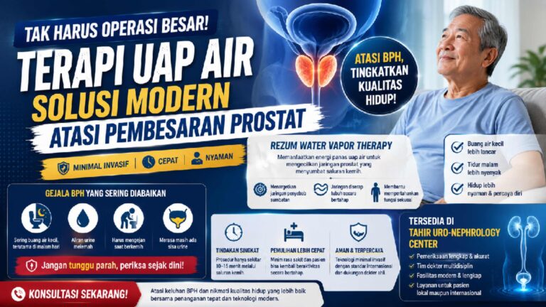 Tak Harus Operasi Besar, Terapi Uap Air Jadi Pilihan Modern untuk Mengatasi Pembesaran Prostat