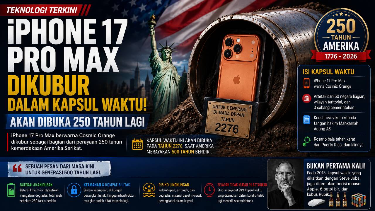 iPhone 17 Pro Max Dikubur untuk Dibuka 250 Tahun Mendatang
