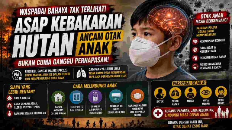 Asap Kebakaran Hutan Bisa Mengancam Otak Anak, Orangtua Perlu Lebih Waspada