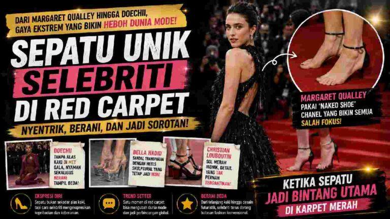 Margaret Qualley Bikin Heboh, Sepatu Unik Selebriti Kuasai Red Carpet
