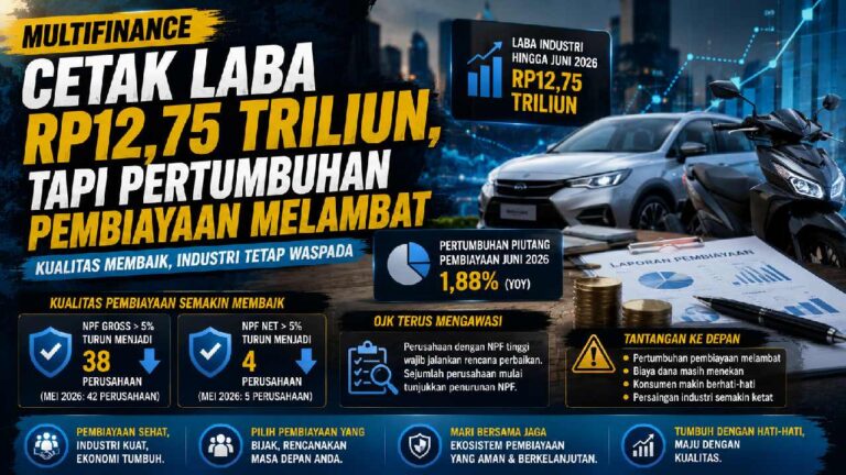 Multifinance Cetak Laba Rp12,75 Triliun, Pertumbuhan Pembiayaan Masih Melambat