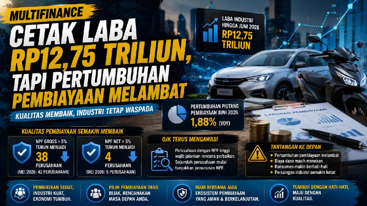 Multifinance Cetak Laba Rp12,75 Triliun, Pertumbuhan Pembiayaan Masih Melambat