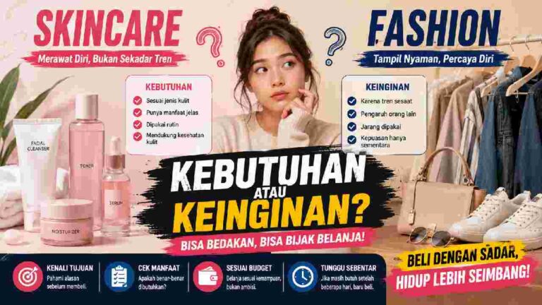 Skincare dan Fashion: Kebutuhan atau Keinginan? Kenali Sebelum Membeli