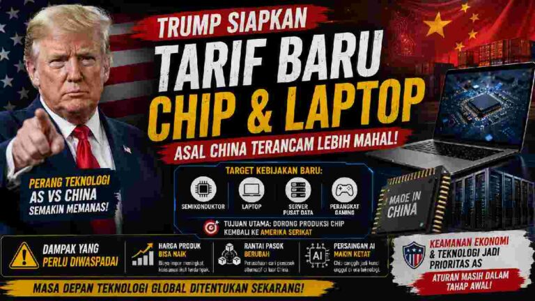 Trump Siapkan Tarif Baru Chip China, Laptop dan Server Terancam Lebih Mahal