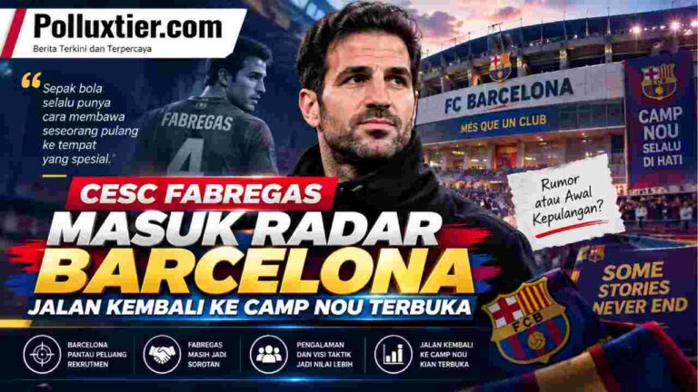 Cesc Fabregas Masuk Radar Barcelona, Jalan Kembali ke Camp Nou Terbuka