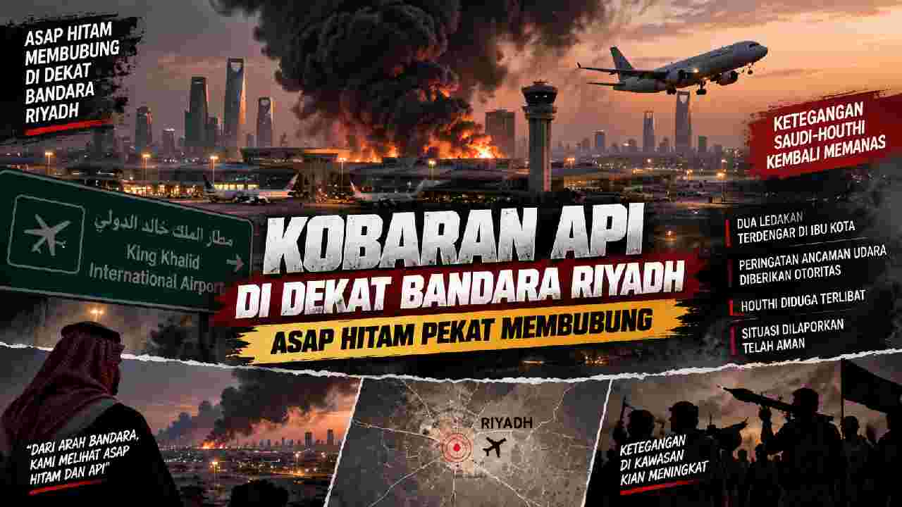 Kobaran Api Dekat Bandara Riyadh, Ketegangan Saudi-Houthi Kembali Memanas