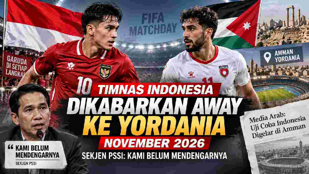 Timnas Indonesia Dikabarkan Hadapi Yordania di Amman, PSSI Masih Tunggu Kepastian