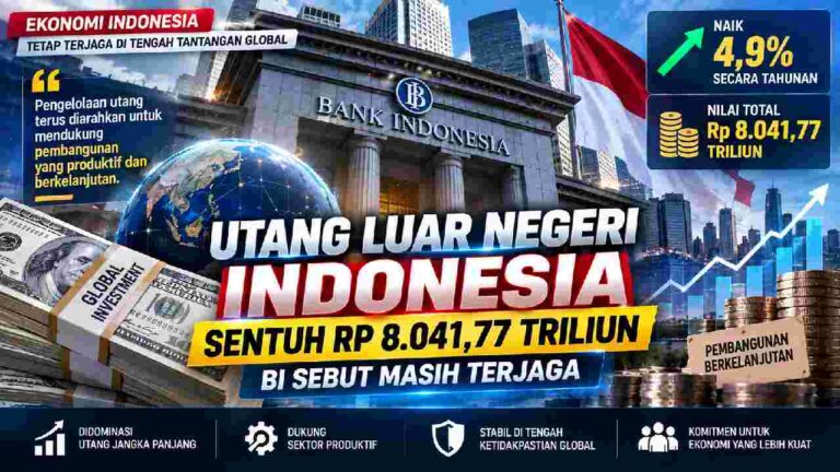 Utang Luar Negeri Indonesia Tembus Rp8.041 Triliun, BI Sebut Tetap Terkendali