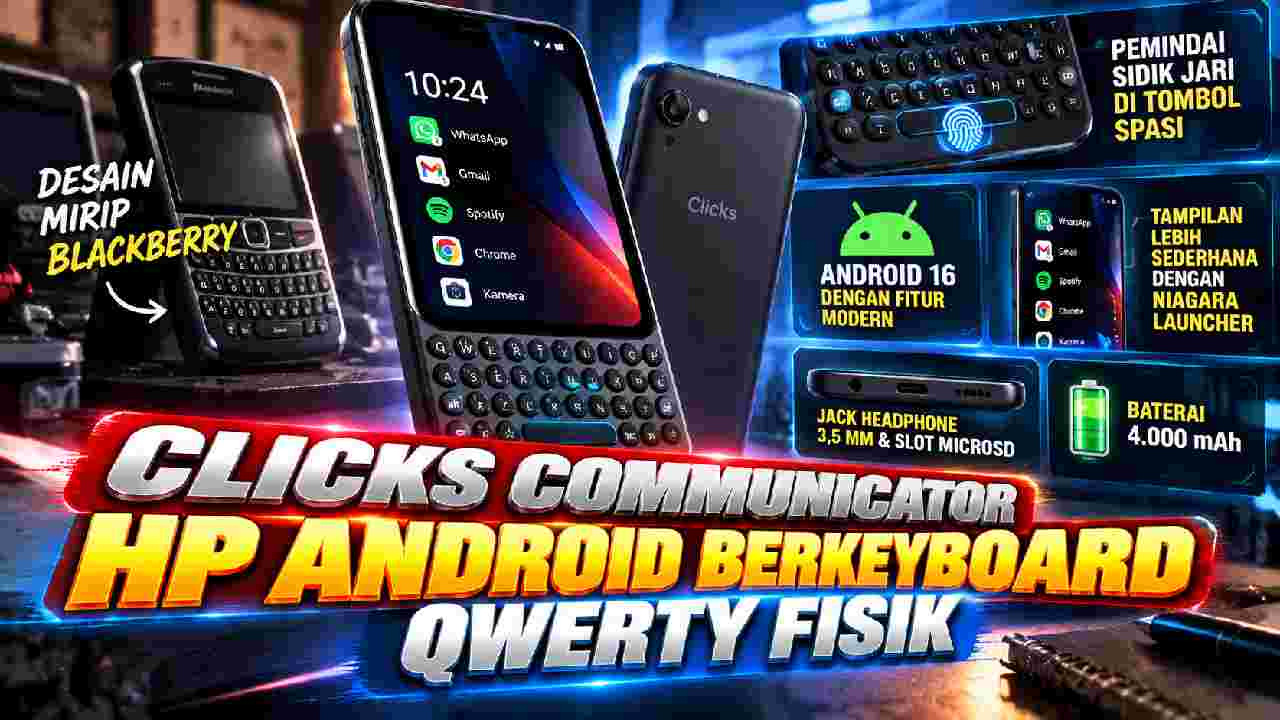Clicks Communicator Hidupkan Lagi Keyboard QWERTY dalam Ponsel Android Modern