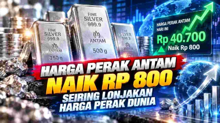 Harga Perak Antam Melonjak Rp800, Pasar Global Ikut Menguat