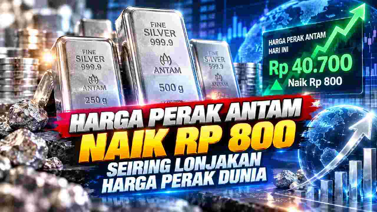 Harga Perak Antam Melonjak Rp800, Pasar Global Ikut Menguat