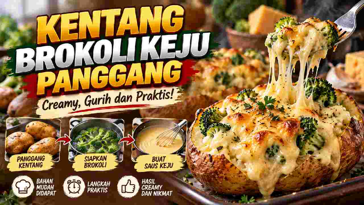 Resep Kentang Brokoli Keju Panggang, Creamy Lumer dan Praktis Dibuat